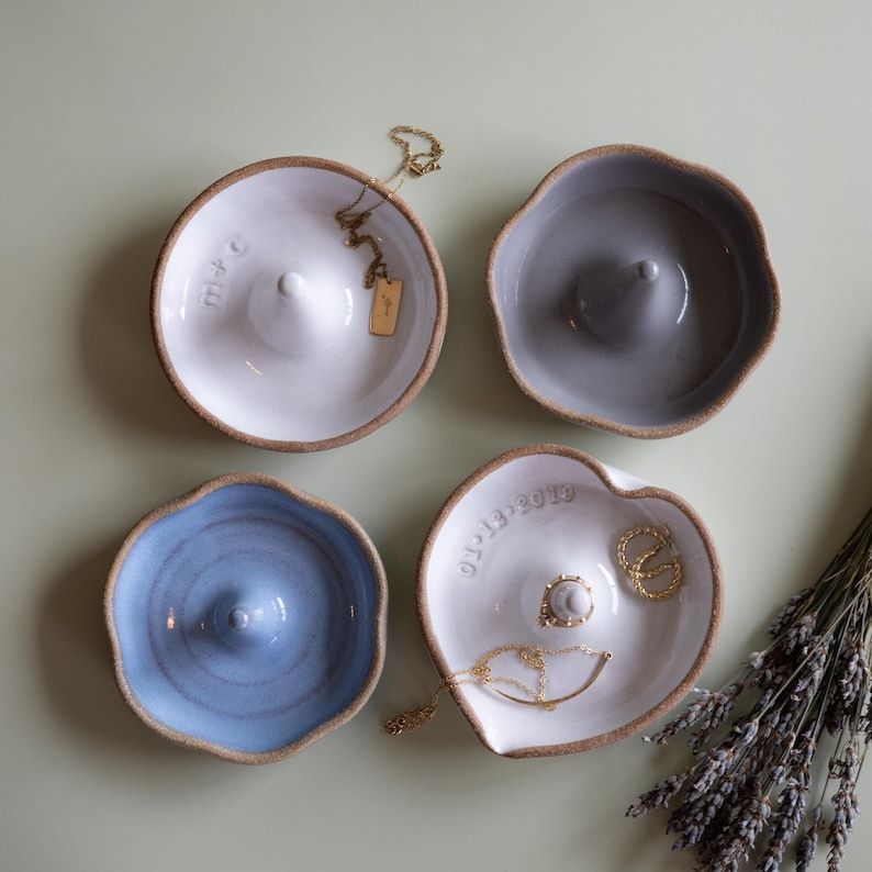 AbbyCeramics Handmade Ceramic Heart Ring Holder Dish
