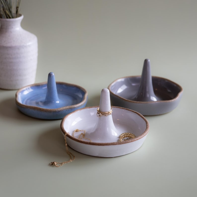 AbbyCeramics Handmade Ceramic Heart Ring Holder Dish