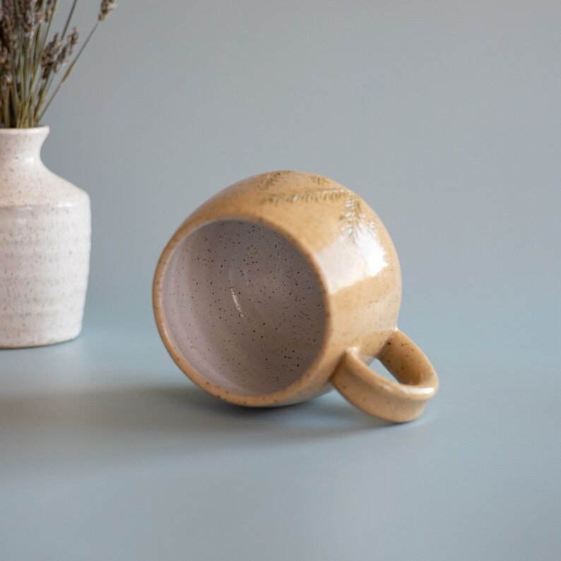 AbbyCeramics Handmade Ceramic Rosemary Coffee Mug