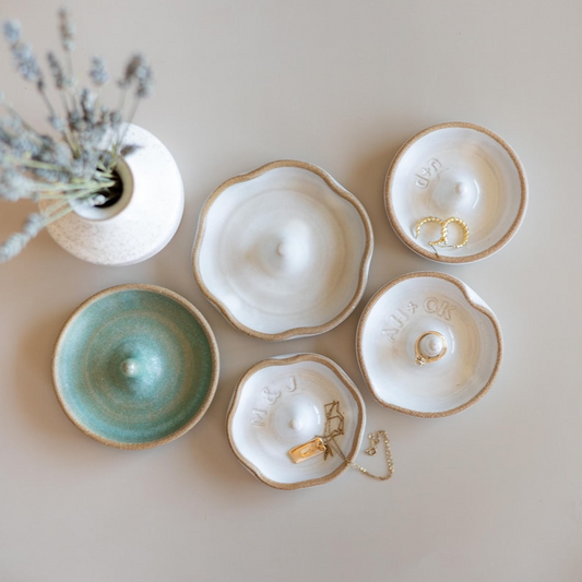 AbbyCeramics Handmade Ceramic Heart Ring Holder Dish